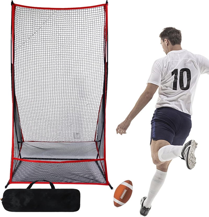 Sharellon Football Kicking Cage - Portable Football Punting Practice Net with 3 Target Cloth - 3x6FT Sports Field Training Set for Youth Kickers & Adults - Image 2